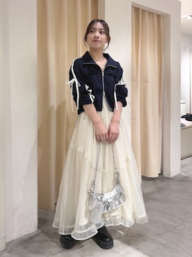 「w closet（ダブルクローゼット）のアイテム（ジャケット/アウター）」を使った、kanonさん（レディース・152cm）の春コーディネート