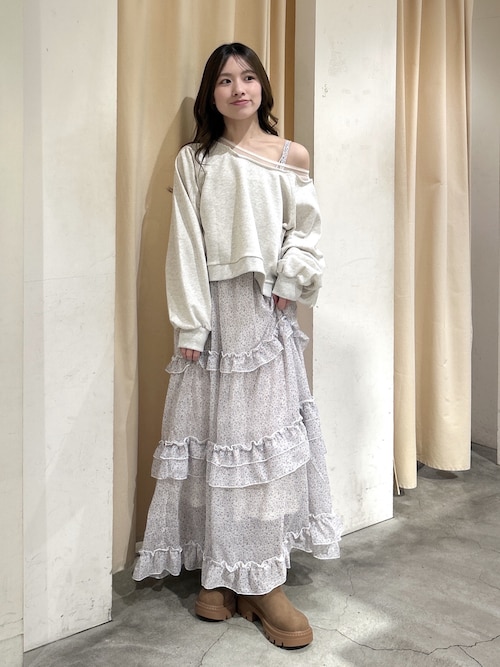 花柄ティアードキャミワンピース（ワンピース）｜w closet（ダブル