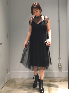 「ALLSAINTS（オールセインツ）のアイテム」を使った、Miaさん（レディース・162cm）の冬コーディネート