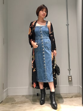 「ALLSAINTS（オールセインツ）のアイテム」を使った、Miaさん（レディース・162cm）の春コーディネート