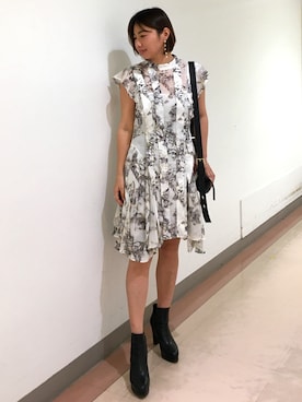 「ALLSAINTS（オールセインツ）のアイテム」を使った、Miaさん（レディース・162cm）の春コーディネート