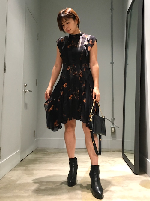ワンピース Aurora dress dot ALLSAINTS（オールセインツ）の「FLEUR AURORA DRESS | FLEUR