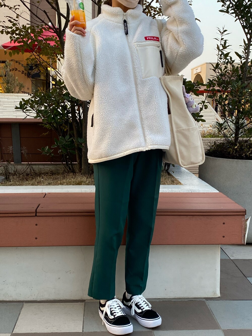 MILKFED BOA ZIP UPHDJACKETジャケットブラックサイズ S MILKFED 