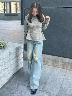 山本莉子さん(レディース・156cm)の春コーディネート