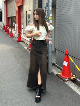 山本莉子さん（レディース・156cm）の夏コーディネート