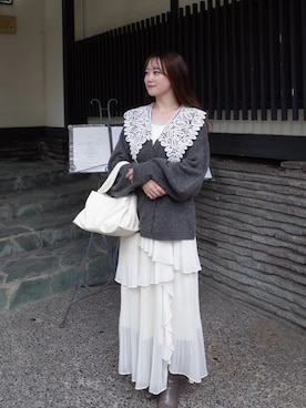 「archives（アルシーヴ）のアイテム（スカート）」を使った、kotoさん（レディース・150cm）の秋コーディネート