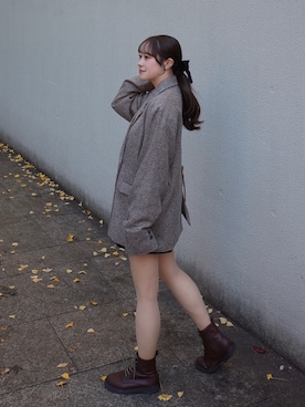 「アイテム（シュシュ）」を使った、kotoさん（レディース・150cm）の冬コーディネート