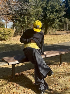 「アイテム（スウェット）」を使った、暇人さん（メンズ・165cm）の冬コーディネート