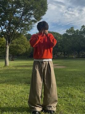 「アイテム（チノパンツ）」を使った、暇人さん（メンズ・165cm）の秋コーディネート
