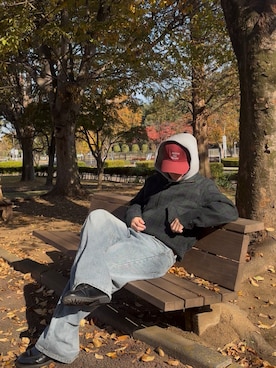 「アイテム（ブルゾン）」を使った、暇人さん（メンズ・165cm）の秋コーディネート