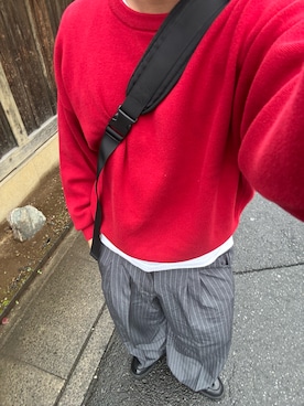 「アイテム（ボディバッグ/ウエストポーチ）」を使った、暇人さん（メンズ・165cm）の秋コーディネート