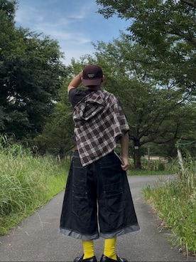 「アイテム（トップス）」を使った、暇人さん（メンズ・165cm）の夏コーディネート