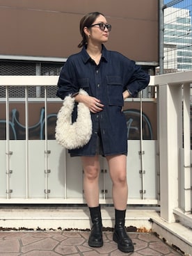 「アイテム（サングラス）」を使った、MAAYAさん（レディース・154cm）の秋コーディネート