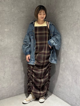 「Ungrid（アングリッド）のアイテム（デニムジャケット）」を使った、MAAYAさん（レディース・154cm）の秋コーディネート