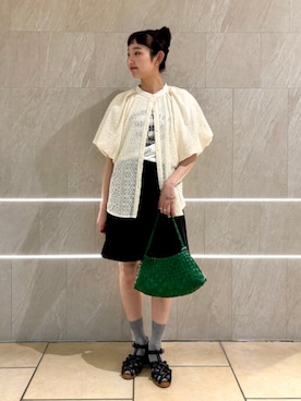 「SHIPS（シップス）のアイテム」を使った、浅野さん（レディース・158cm）の夏コーディネート