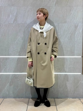 「BINDU（ビンドゥー）のアイテム」を使った、浅野さん（レディース・158cm）の春コーディネート