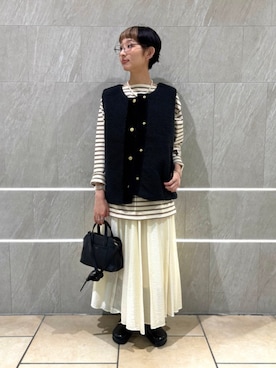 「SHIPS（シップス）のアイテム」を使った、浅野さん（レディース・158cm）の秋コーディネート