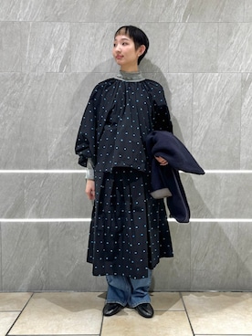 「upperhights（アッパーハイツ）のアイテム」を使った、浅野さん（レディース・158cm）の春コーディネート