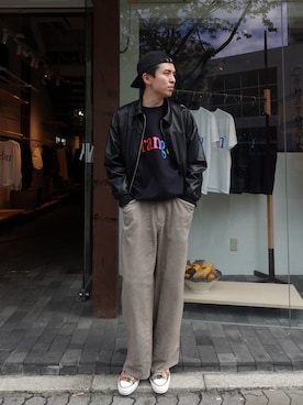 「Toironier（トワロニエ）のアイテム」を使った、kanjinhoshiさん（メンズ・178cm）の春コーディネート