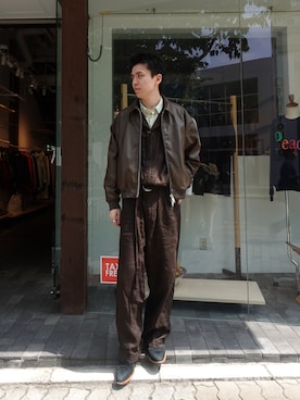 「Toironier（トワロニエ）のアイテム」を使った、kanjinhoshiさん（メンズ・178cm）の春コーディネート