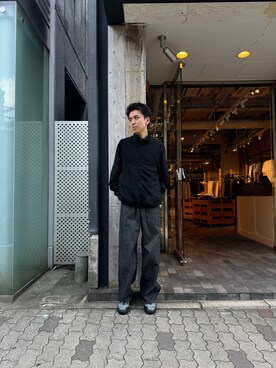 「Toironier（トワロニエ）のアイテム（Denim pants、ブルー系）」を使った、kanjinhoshiさん（メンズ・178cm）の秋コーディネート