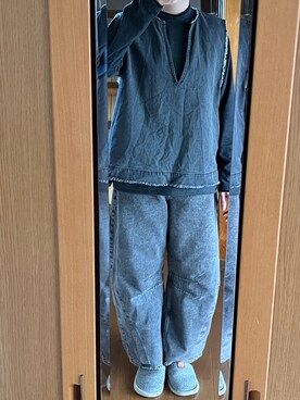 「アイテム（ベスト）」を使った、rilazouさん（レディース・163cm）の冬コーディネート