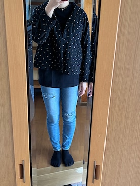 「アイテム（ノーカラージャケット）」を使った、rilazouさん（レディース・163cm）の秋コーディネート