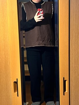 「アイテム（ベスト）」を使った、rilazouさん（レディース・163cm）の冬コーディネート