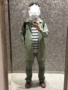 「アイテム（トレンチコート）」を使った、unwearableghostさん（メンズ・169cm）の秋コーディネート