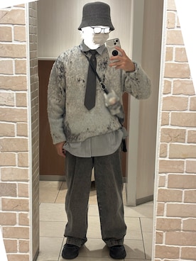 「アイテム（ネックレス）」を使った、unwearableghostさん（メンズ・169cm）の冬コーディネート