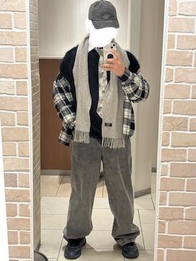 「アイテム（キャップ）」を使った、unwearableghostさん（メンズ・169cm）の秋コーディネート