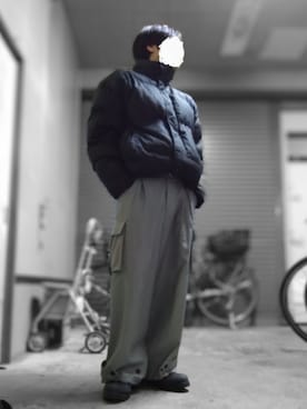 「LILL（リル）のアイテム（ダウンジャケット/コート）」を使った、たまごさん（メンズ・168cm）の冬コーディネート