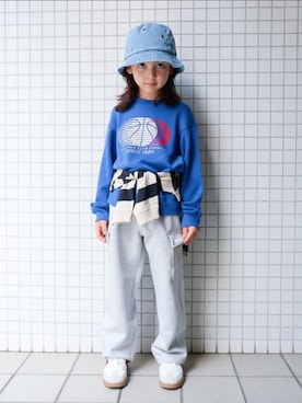 「アイテム（帽子）」を使った、REOさん（キッズ・120cm）の秋コーディネート