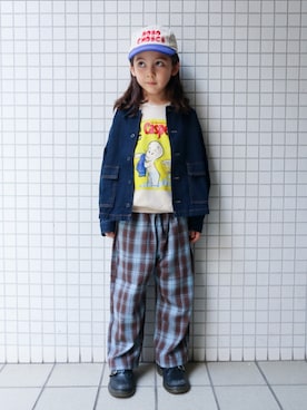 「アイテム（スウェット）」を使った、REOさん（キッズ・120cm）の秋コーディネート
