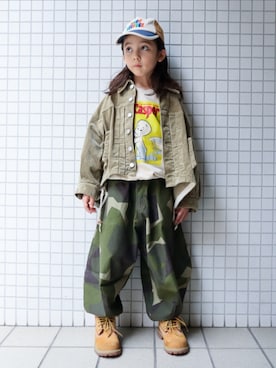 「アイテム（ブーツ）」を使った、REOさん（キッズ・120cm）の秋コーディネート