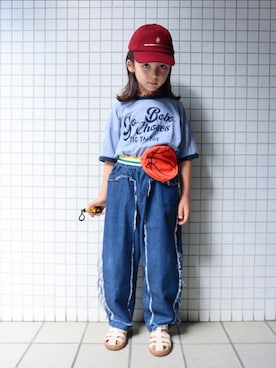 「アイテム（バッグ）」を使った、REOさん（キッズ・120cm）の夏コーディネート