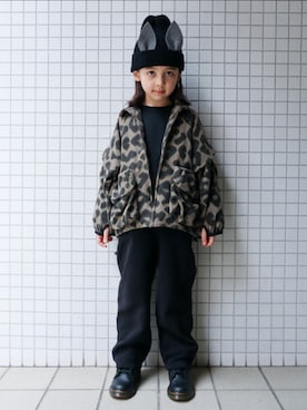 「GRISのアイテム」を使った、REOさん（キッズ・120cm）の冬コーディネート