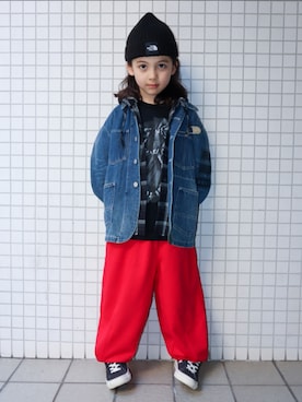 「CIAOPANIC TYPY（チャオパニックティピー）のアイテム（トップス）」を使った、REOさん（キッズ・125cm）の春コーディネート