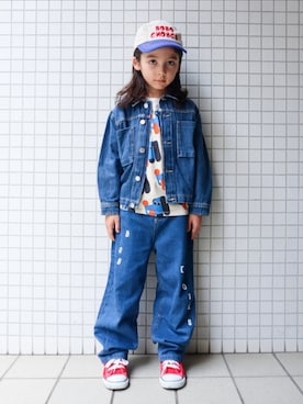 「アイテム（Tシャツ/カットソー）」を使った、REOさん（キッズ・120cm）の秋コーディネート