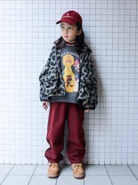 「アイテム（チノパンツ）」を使った、REOさん（キッズ・120cm）の冬コーディネート