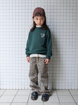 「UNIQLO（ユニクロ）のアイテム（スウェット）」を使った、REOさん（キッズ・110cm）の秋コーディネート
