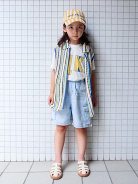 「igor（イゴール）の＜igor＞NICO CARAMELO / キッズ 14cm-19cm（サンダル）」を使った、REOさん（キッズ・120cm）の夏コーディネート