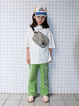 「BOBO CHOSES（ボボショーズ）のアイテム」を使った、REOさん（キッズ・125cm）の夏コーディネート
