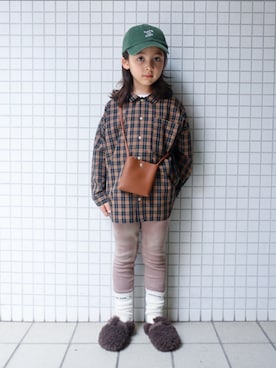 「アイテム（シャツ/ブラウス）」を使った、REOさん（キッズ・120cm）の秋コーディネート