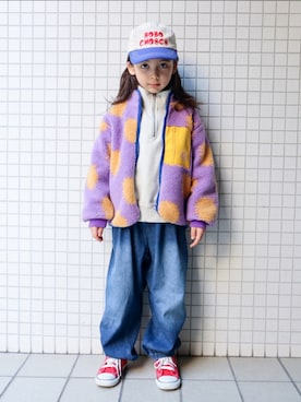 「アイテム（アナログ腕時計）」を使った、REOさん（キッズ・120cm）の冬コーディネート