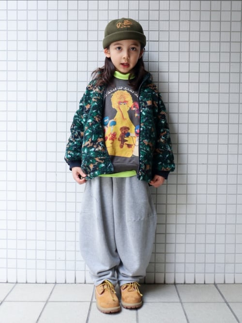 WEB限定】【KIDS】【ユニセックス】総柄ボアブルゾン《ジュニアサイズ