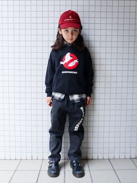 「アイテム（スウェット）」を使った、REOさん（キッズ・120cm）の秋コーディネート