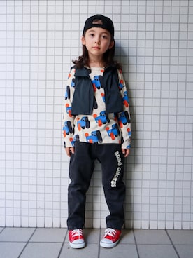 「アイテム（デニムパンツ）」を使った、REOさん（キッズ・120cm）の秋コーディネート