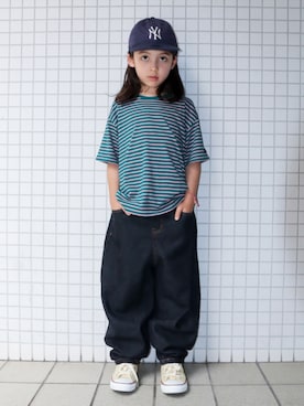 「BREEZE（ブリーズ）のアイテム」を使った、REOさん（キッズ・125cm）の夏コーディネート