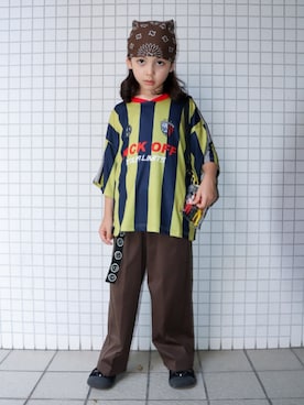 「KEEN（キーン）のアイテム」を使った、REOさん（キッズ・125cm）の夏コーディネート
